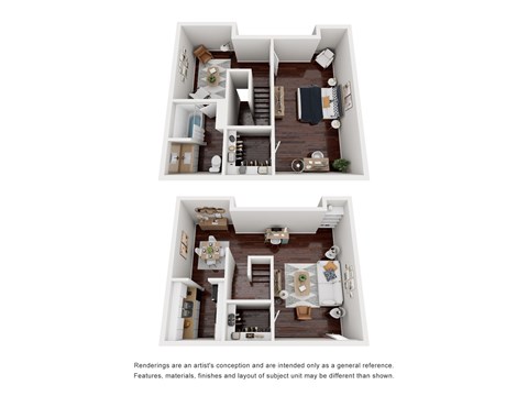 Floor plan for 1 bed, 1 bath, 1000 sqft